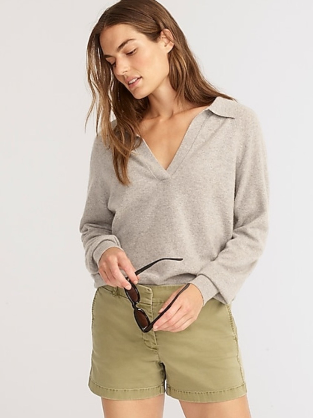 J. Crew 4” Stretch Chino Short in Olive Sand